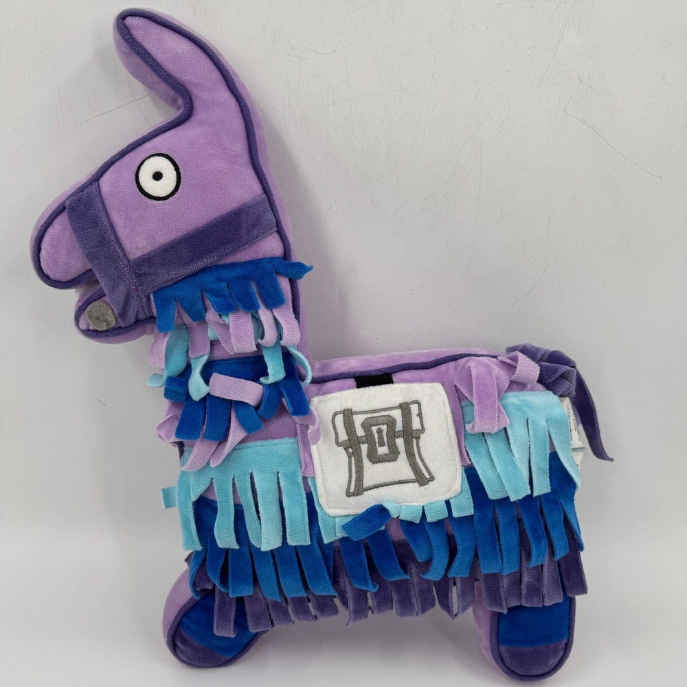 Fortnite Loot Llama Plush Stuffed Animal Toy Purple Blue Light Blue 2020 16 Inch